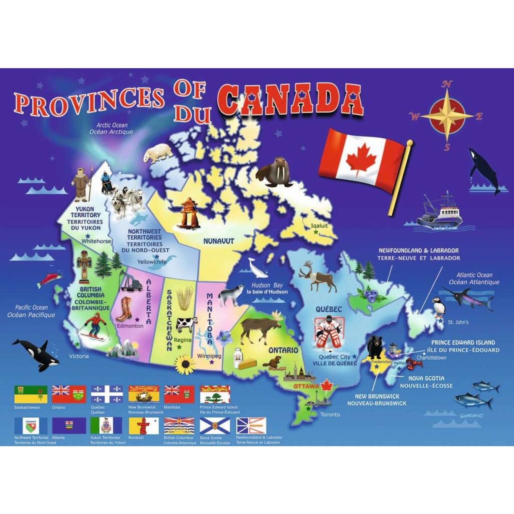 Ravensburger Carte du Canada, Casse-Tête 100pcs