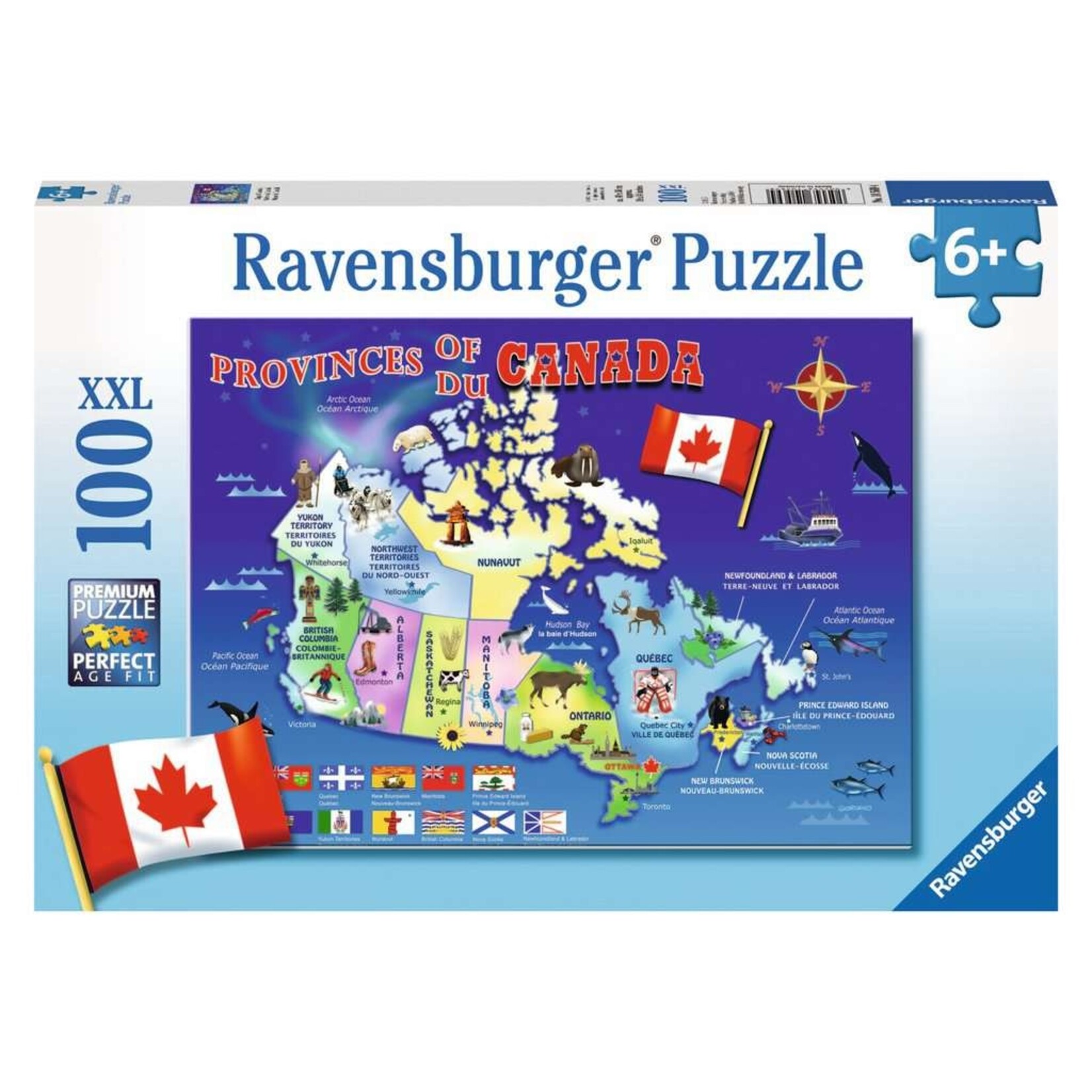 Ravensburger Carte du Canada, Casse-Tête 100pcs