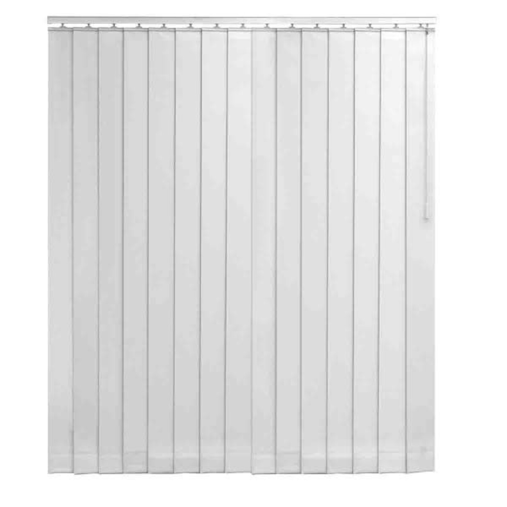 Vertical Cordless Blinds with Fabric Vanes, White 66"W x 84"H