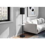 62in Lampe Sur Pied avec Table USB, Noir