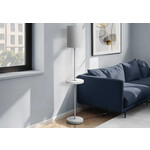 62in Lampe Sur Pied avec Table USB, Gris
