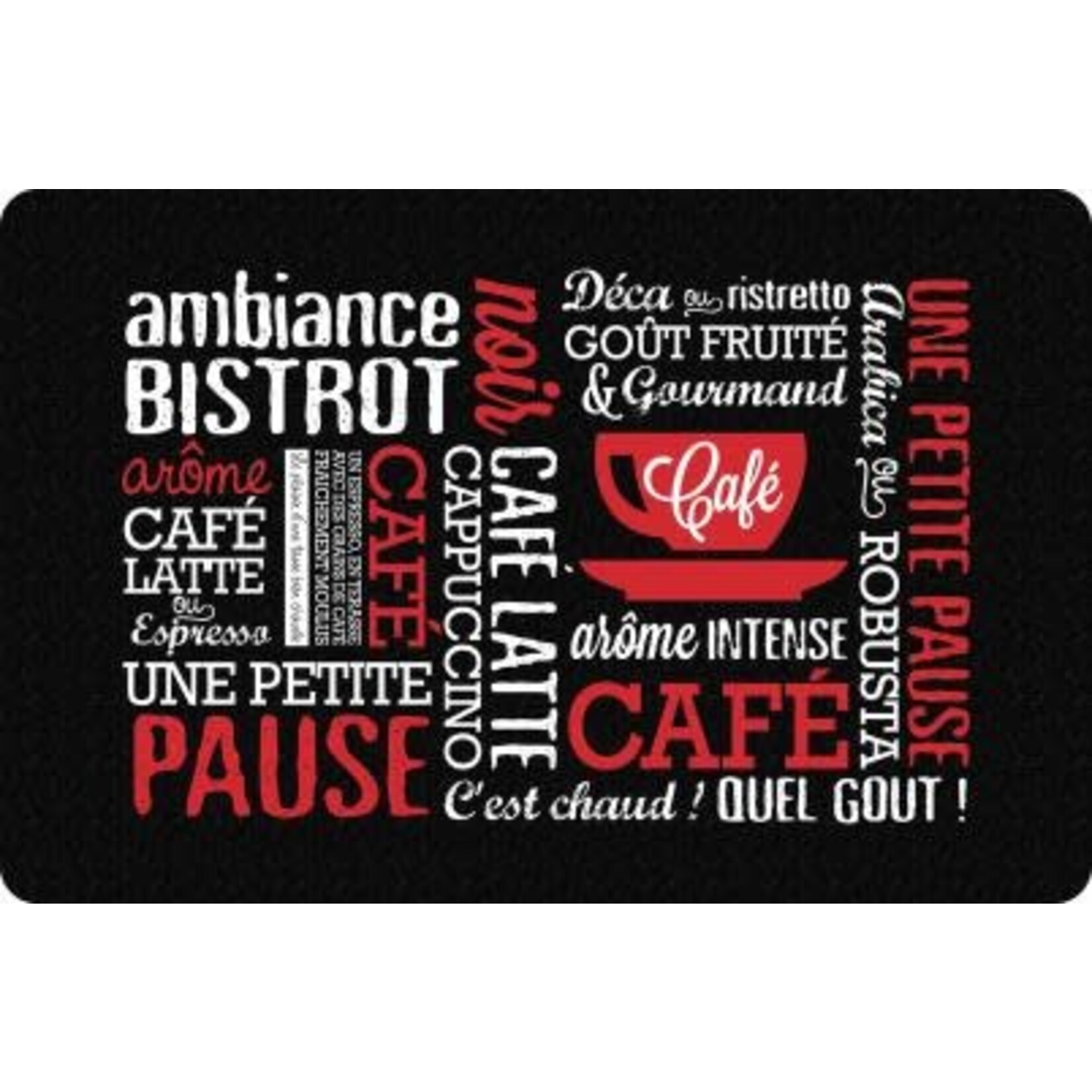 ITY INTERNATIONAL PRINTED BISTRO PLACEMATS - BLK