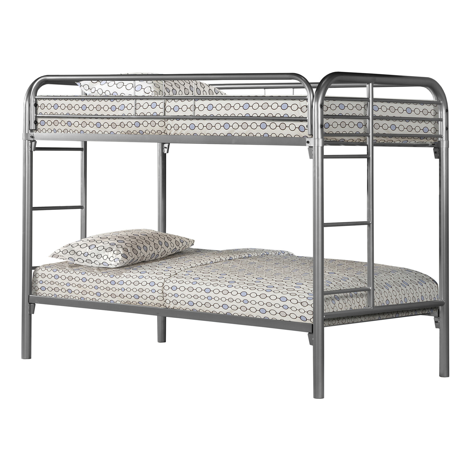 TWIN /TWIN BUNK BED, SILVER