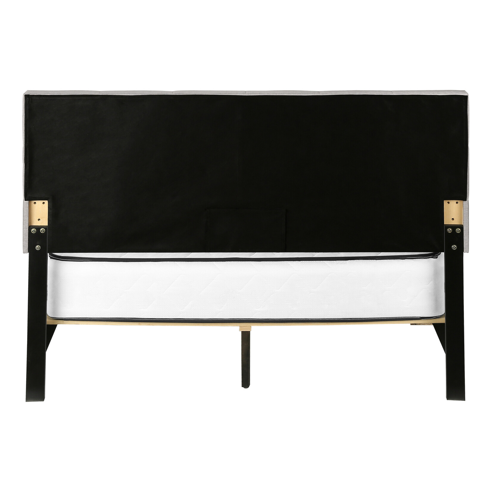 QUEEN GREY LINEN BED FRAME WITH 2 STRORAGE DRAWERS