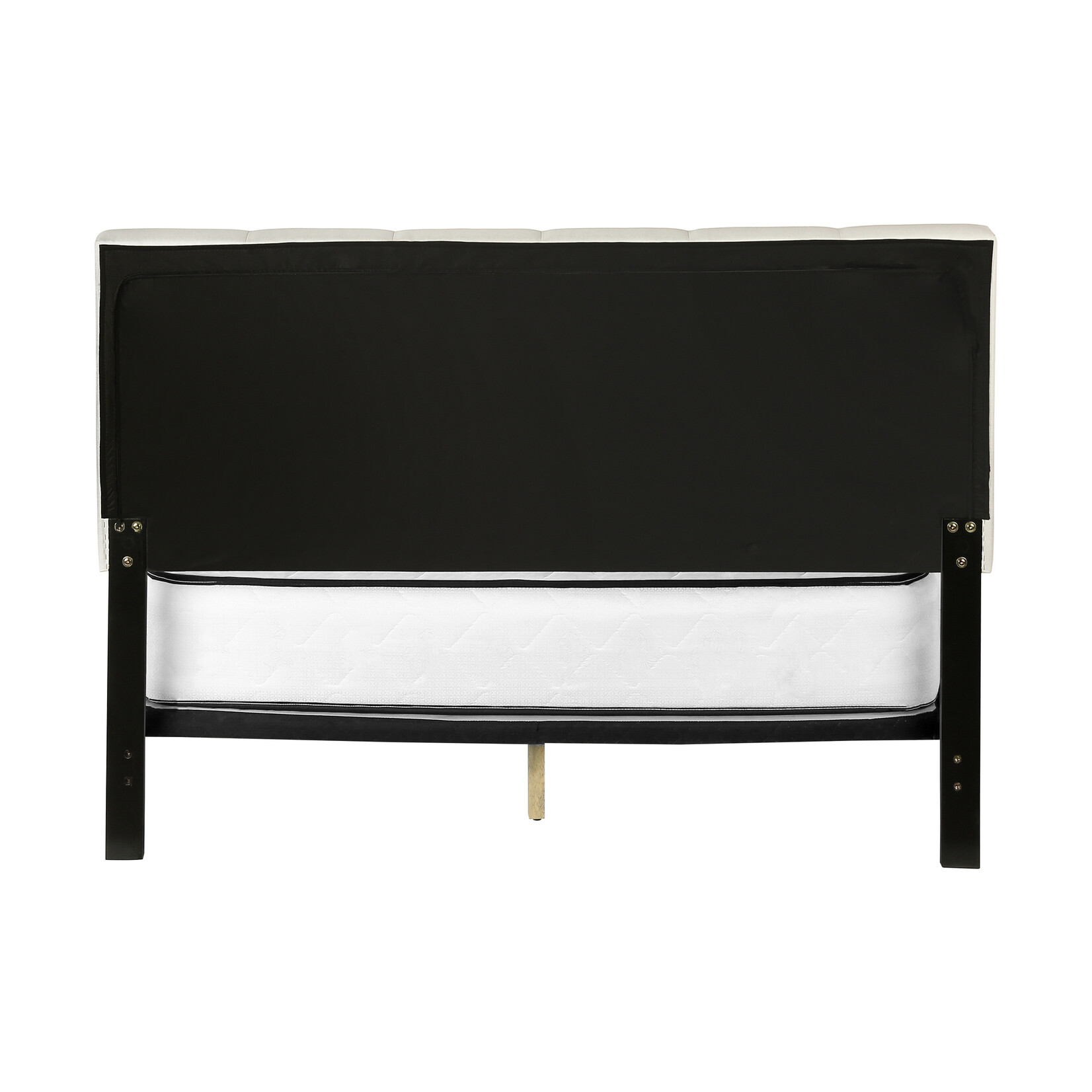 Cadre de lit en Lin Rembourré, Beige, Grand