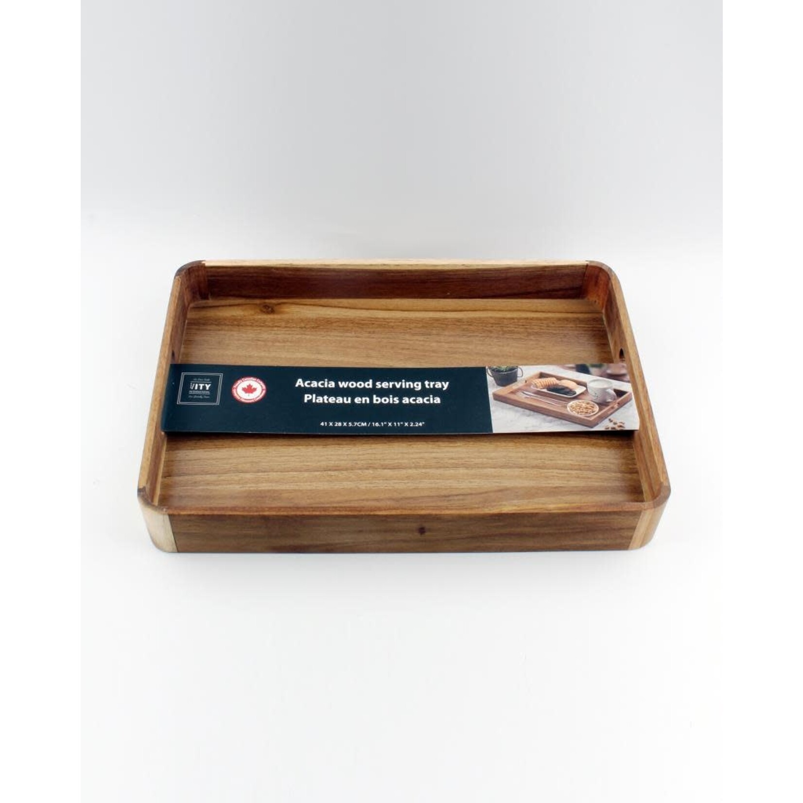 ITY INTERNATIONAL Rectangular Acacian Wood Serving Tray