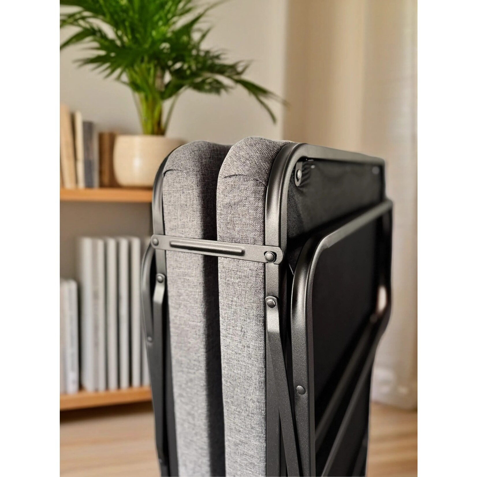 Folding Guest Bed, Rollaway, Grey