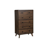 5 DRAWER CHEST - WALNUT FINISH