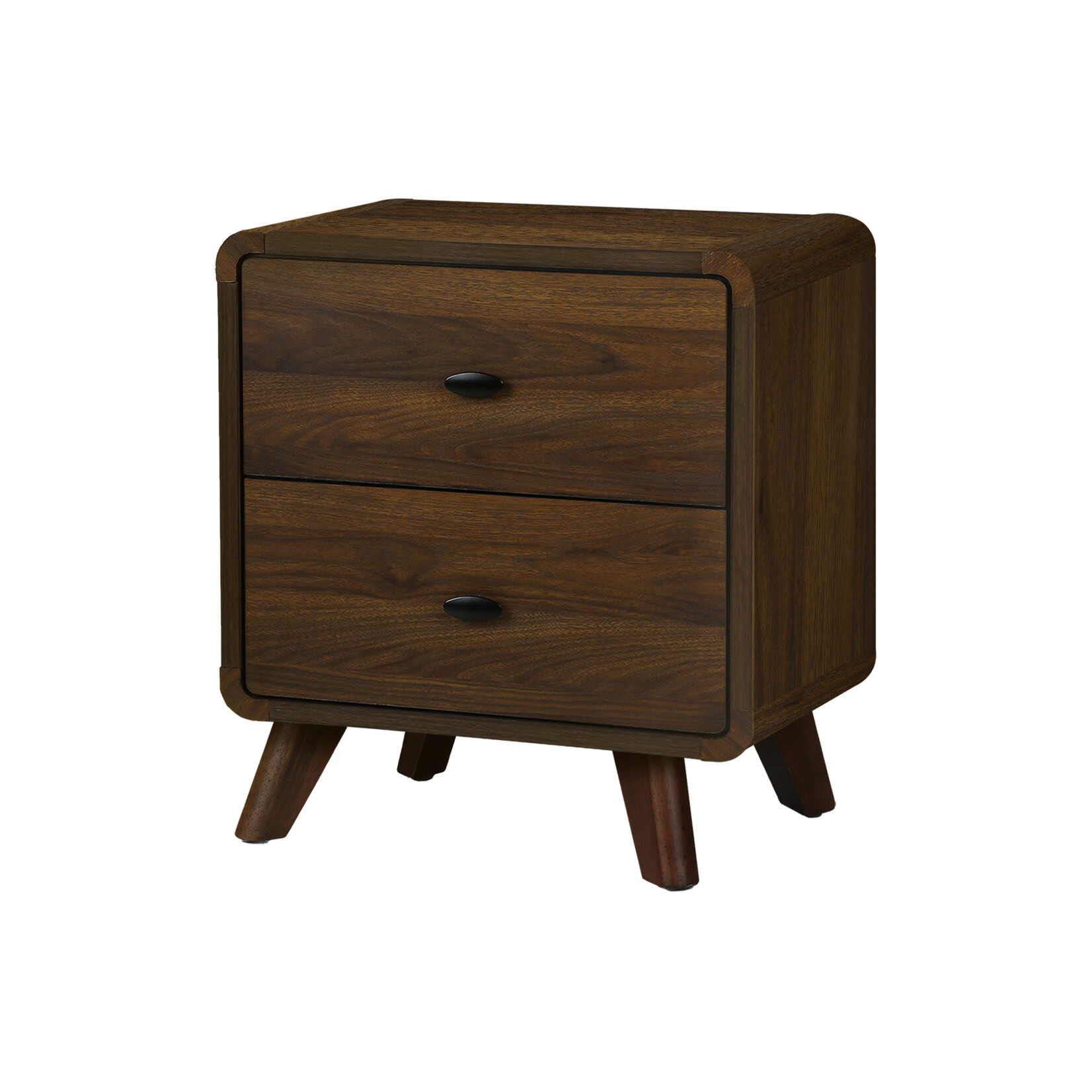 2 DRAWER NIGHTSTAND - WALNUT FINISH