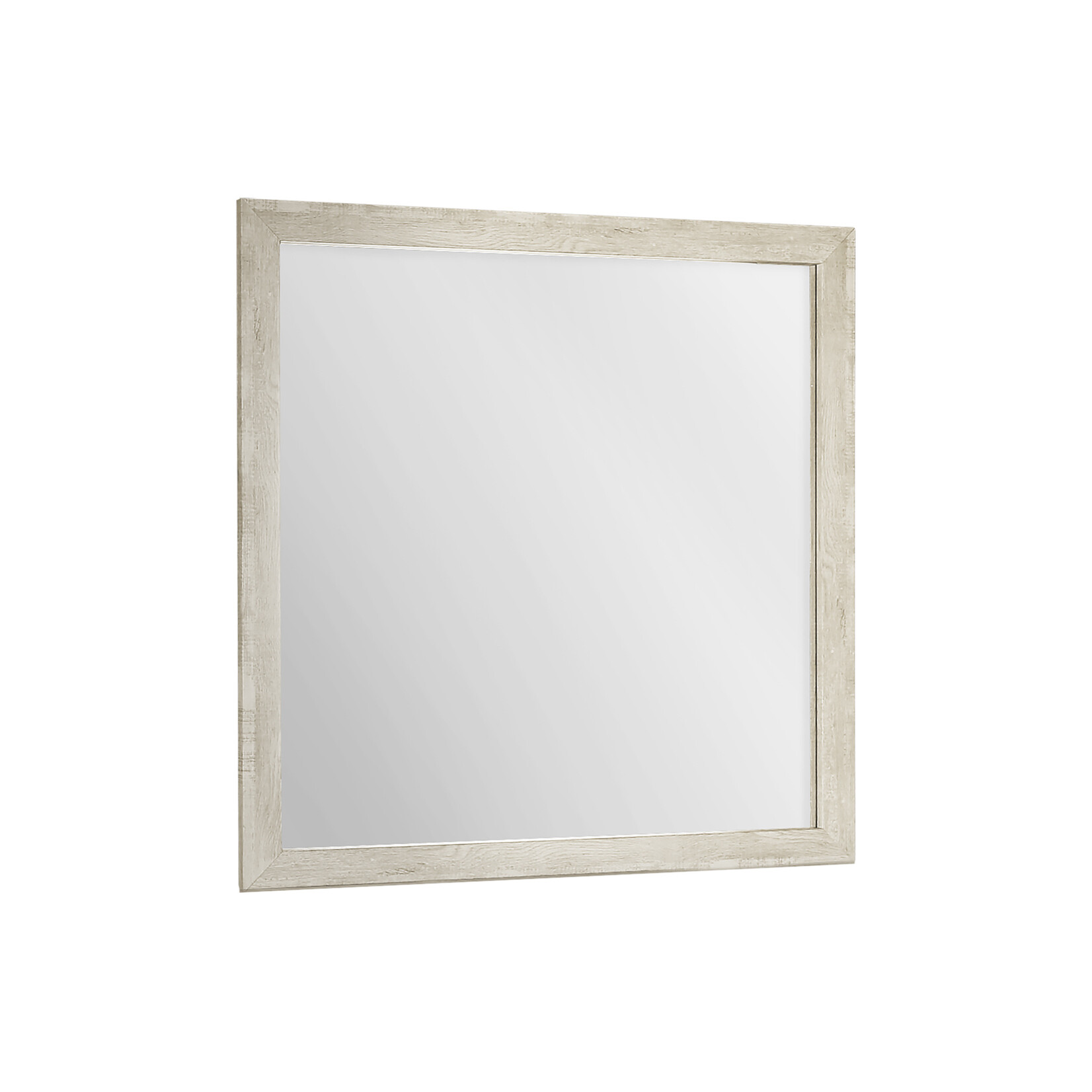 WALL MIRROR - BLEACHED OAK FINISH