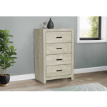 4 DRAWER CHEST - BLEACHED OAK FINISH