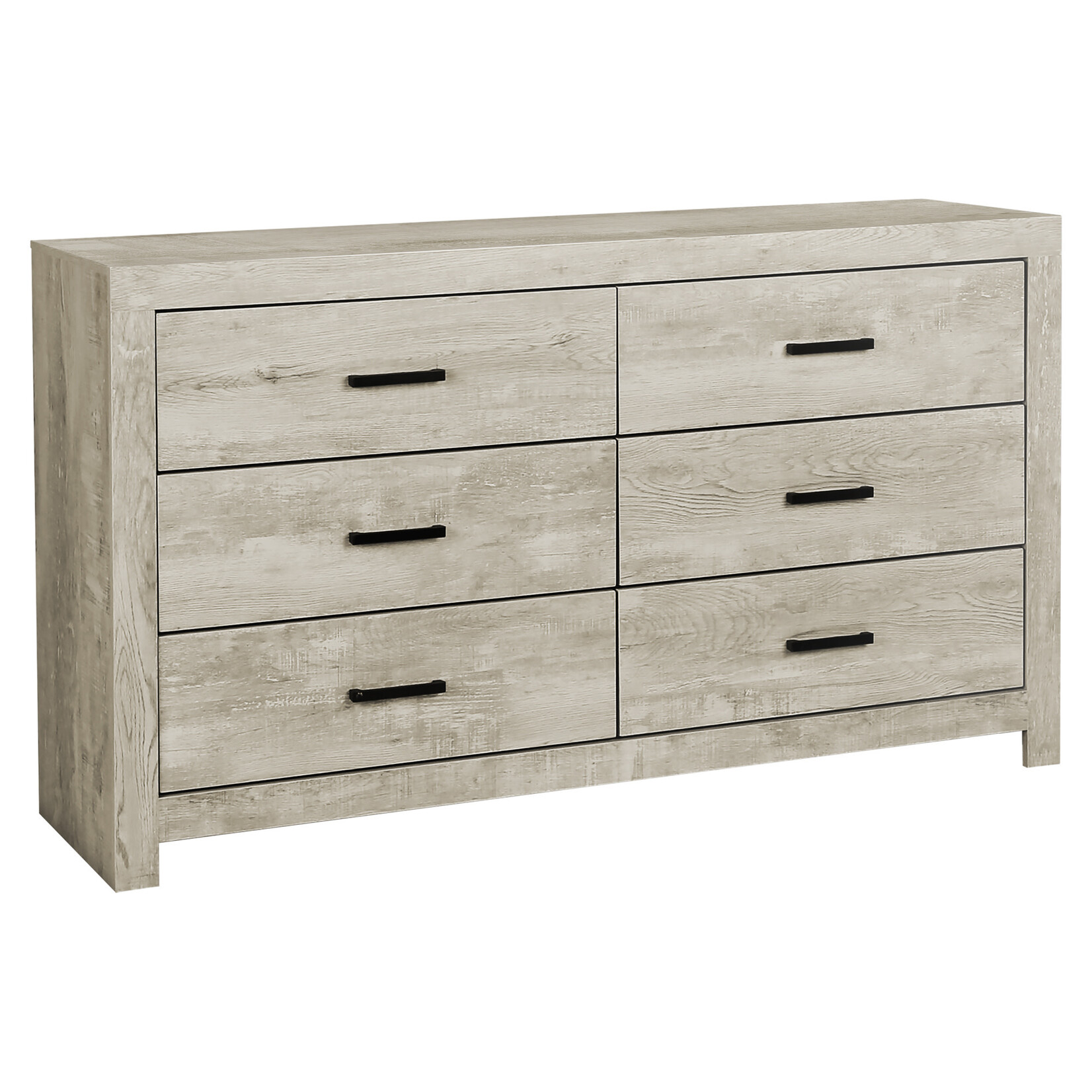 6 DRAWER DRESSER - BLEACHED OAK FINISH