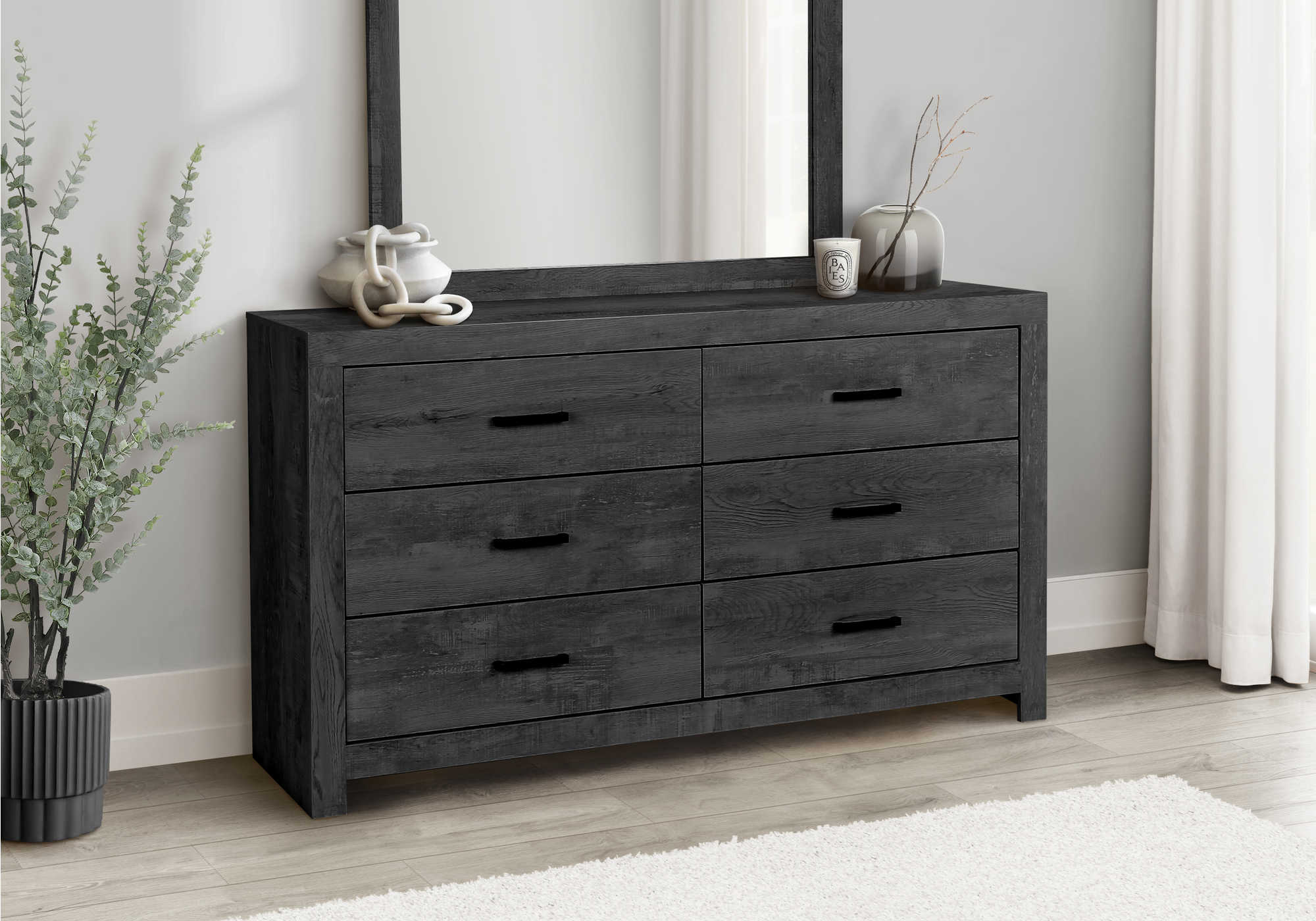 graphite grey dresser Westerleigh 6 Drawer Dresser, Graphite Gray