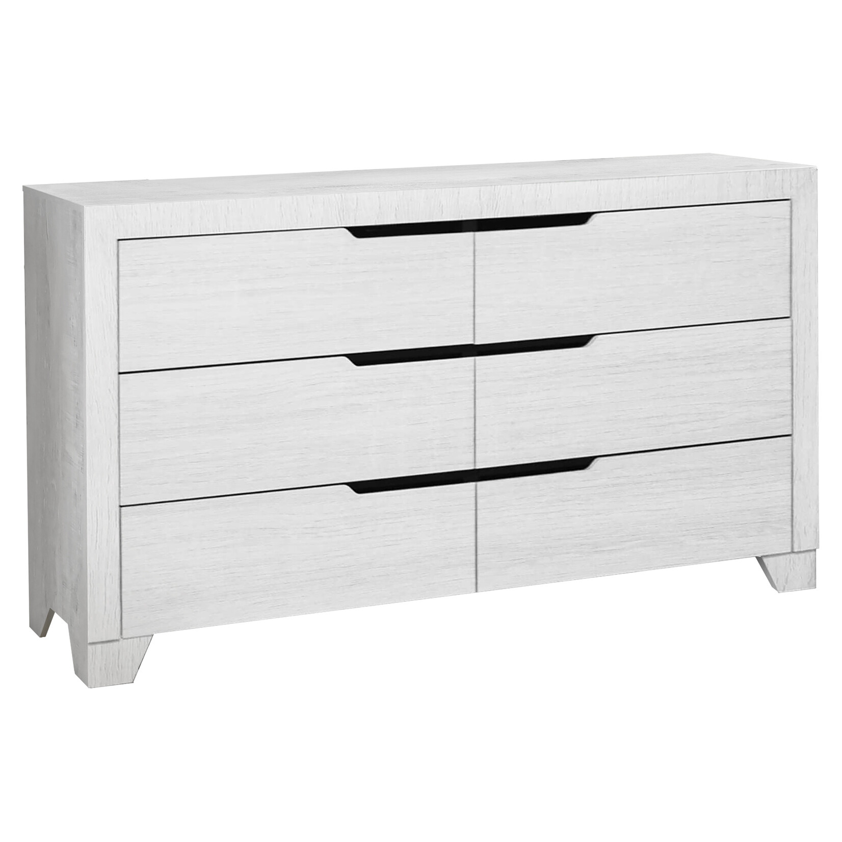 6 DRAWER DRESSER - WHITE FINISH