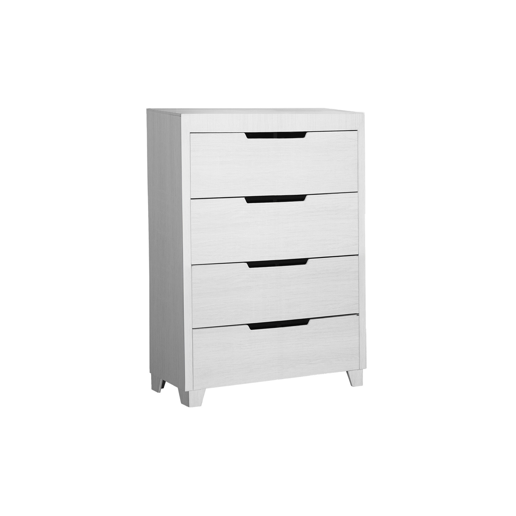 4 DRAWER CHEST COMMODE - WHITE FINISH