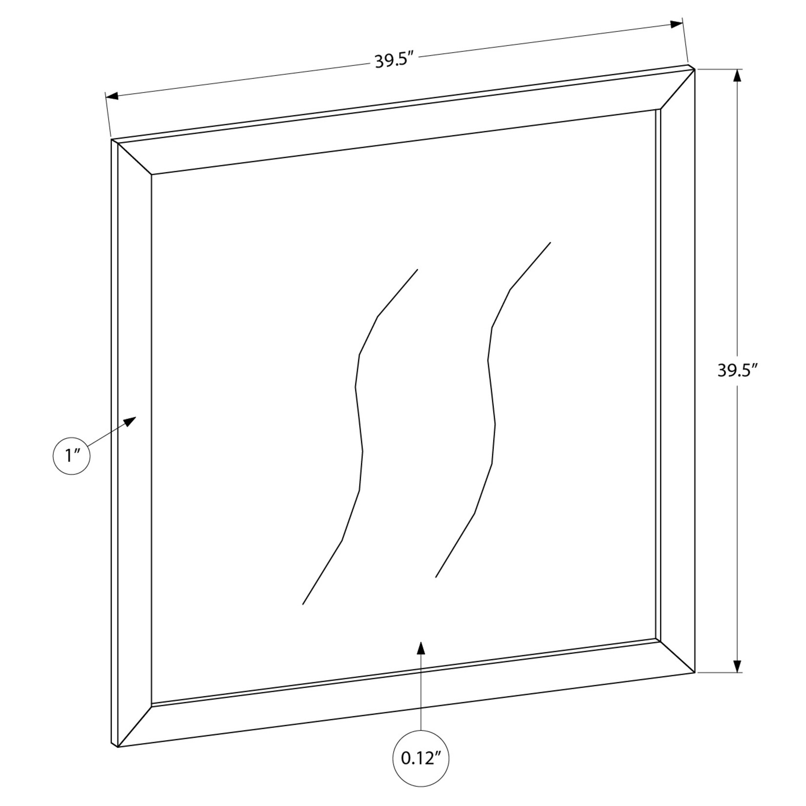 WALL MIRROR - WHITE FINISH