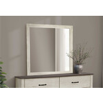 WALL MIRROR - BLEACHED OAK FINISH - RUSTIC OAK TOP