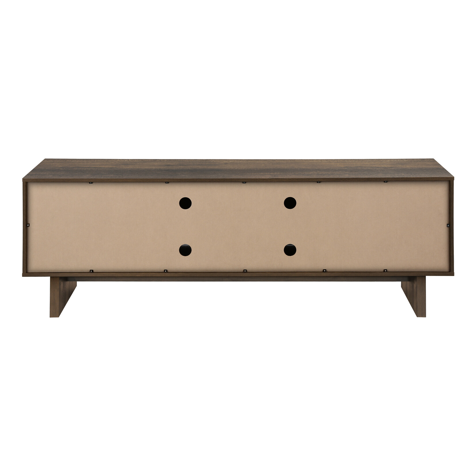 TV STAND - 72"L / DARK BROWN WOOD-LOOK WITH STORAGE