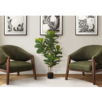 Indoor Fiddle Leaf Artificial Plant 41"H in a 5" Pot