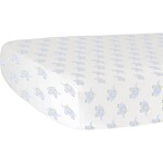 Hello Spud Fitted Cotton Crib Sheet,  Elephant