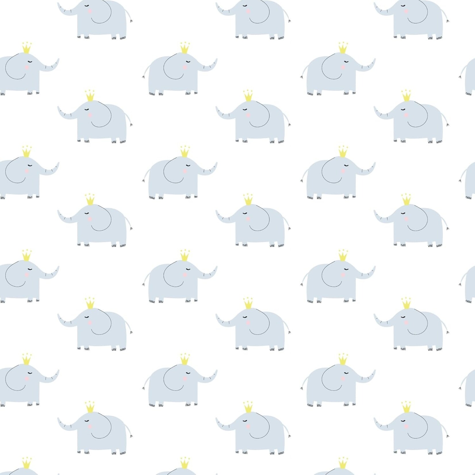 Hello Spud Fitted Cotton Crib Sheet,  Elephant