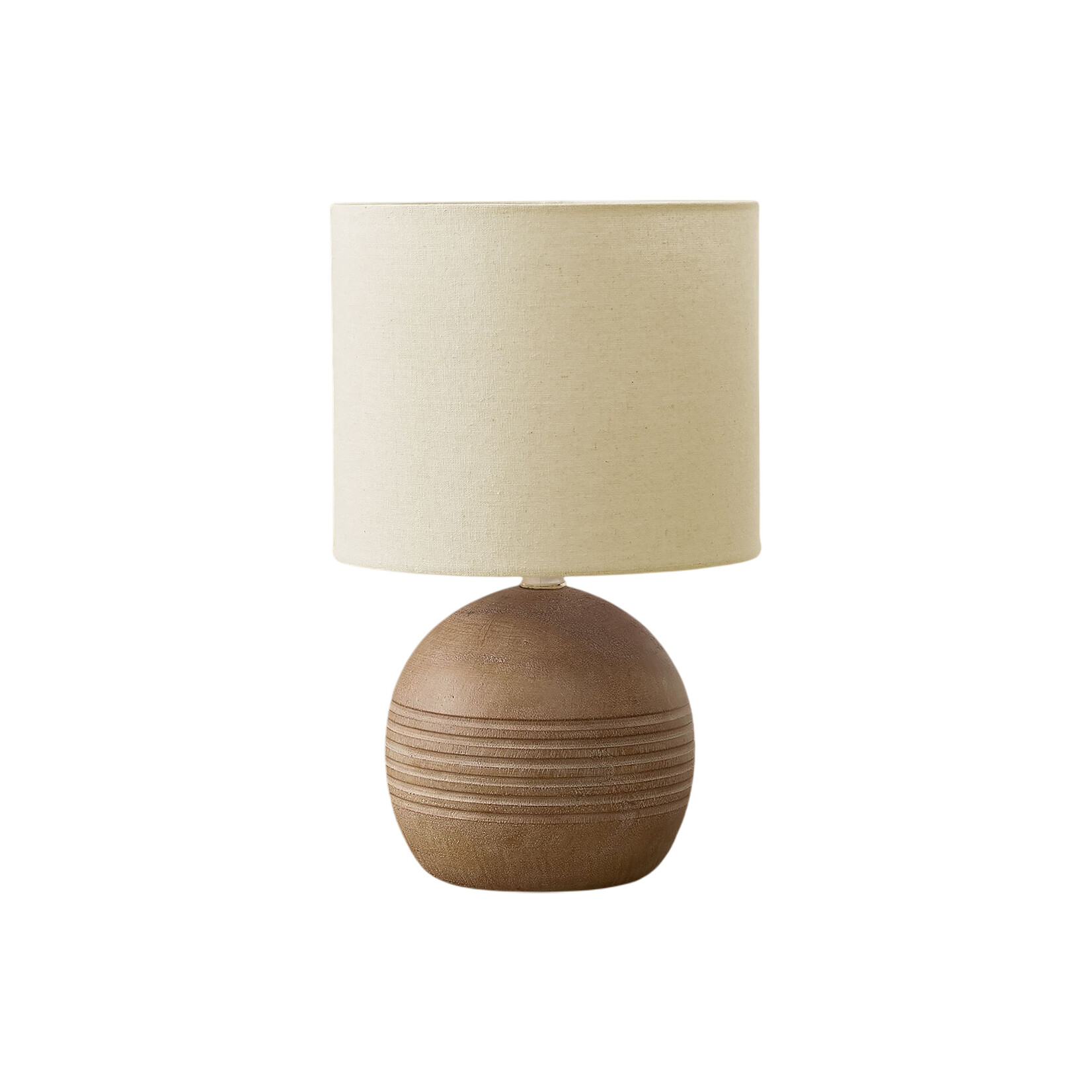 Luminaire Lampe de Table Brun Resine Beige, 15pou
