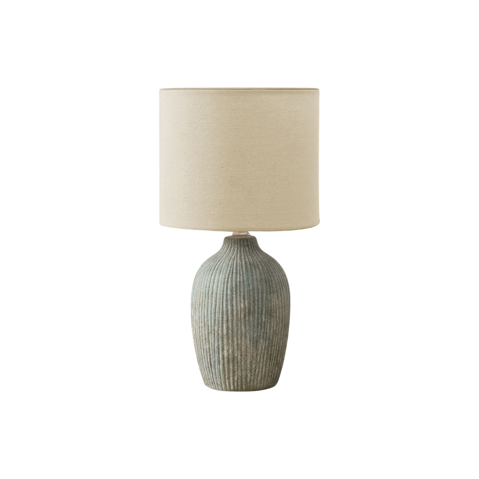 Luminaire Lampe de Table Vert Ceramique, 18po