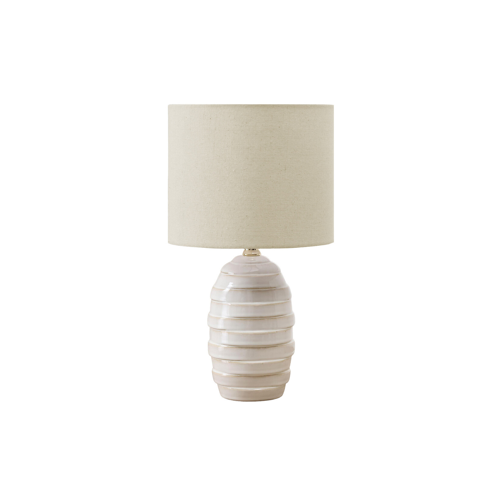 Luminaire Lampe de Table Ceramique Ivoire, Beige, 17po