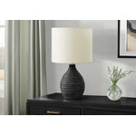 Luminaire Lampe de Table Resin Gris et Ivoire, 17po