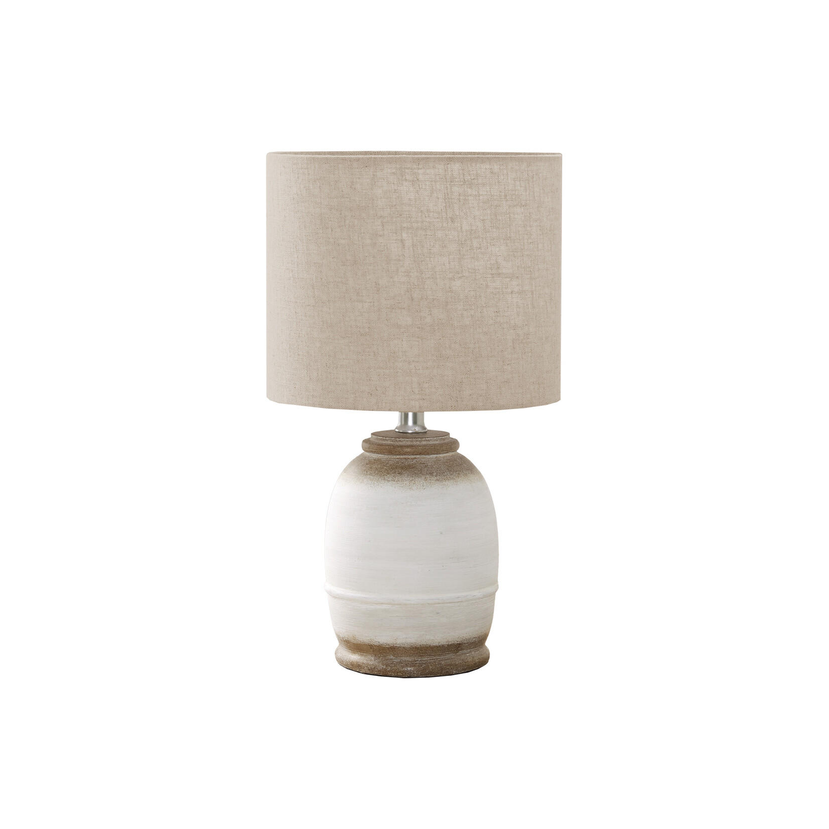 Luminaire Lampe de Table Resin Creme et Beite, 16po