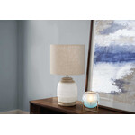 16"H Table Lamp Cream Resin Beige Shade