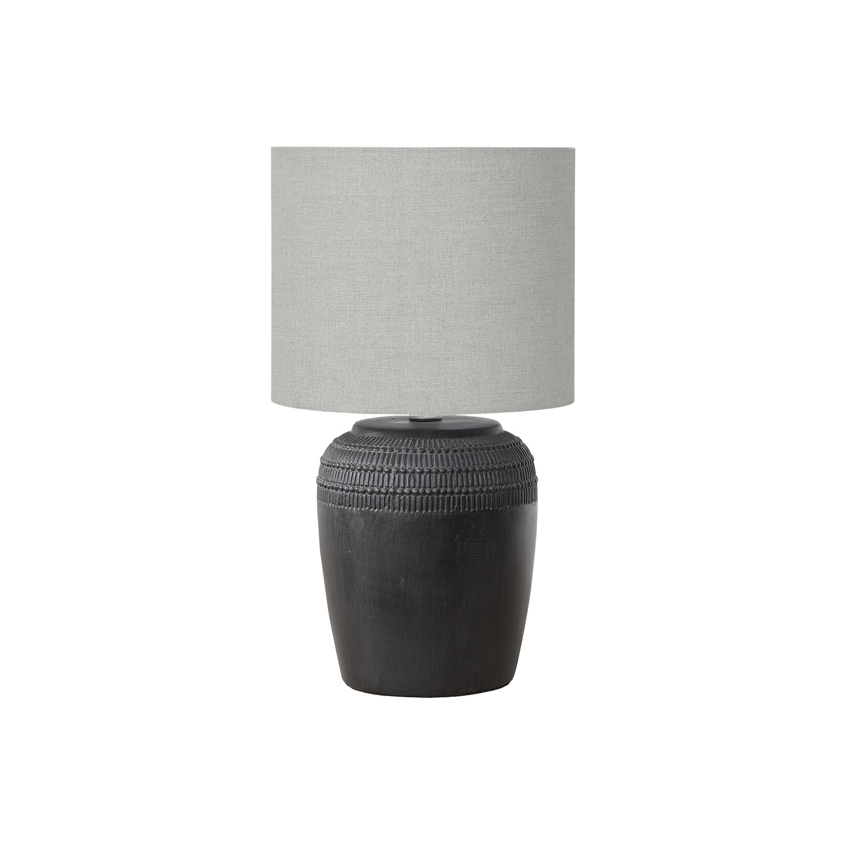 Luminaire Lampe de Table Ceramique Noir, Gris, 17po