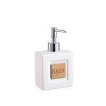 ITY INTERNATIONAL Distributeur à savon en céramique et bambou, Bain