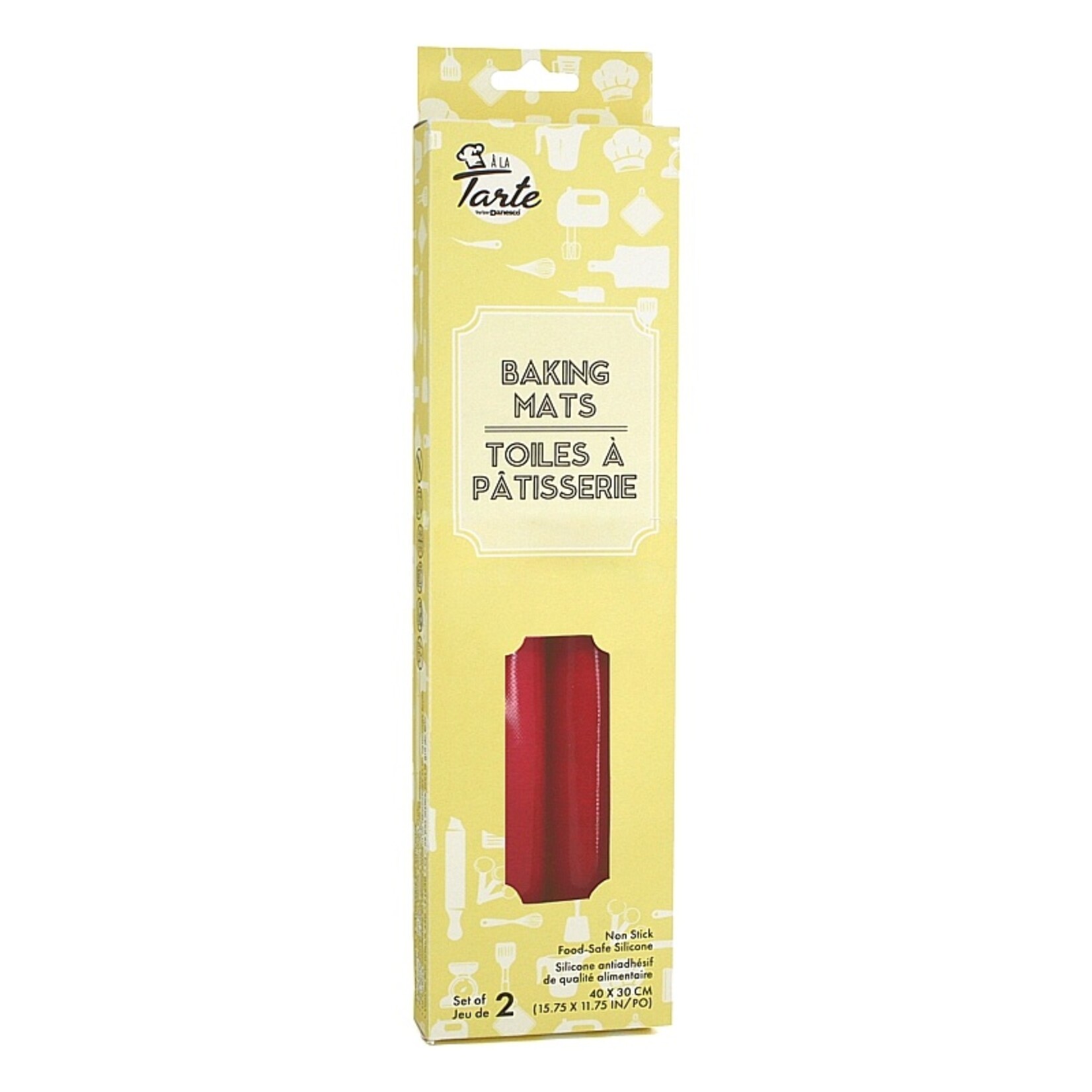 Danesco Ensemble de 2 Toiles à pâtisserie en silicone