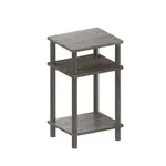 ITY INTERNATIONAL 3-Tier Side Table, Storage Shelf, Grey
