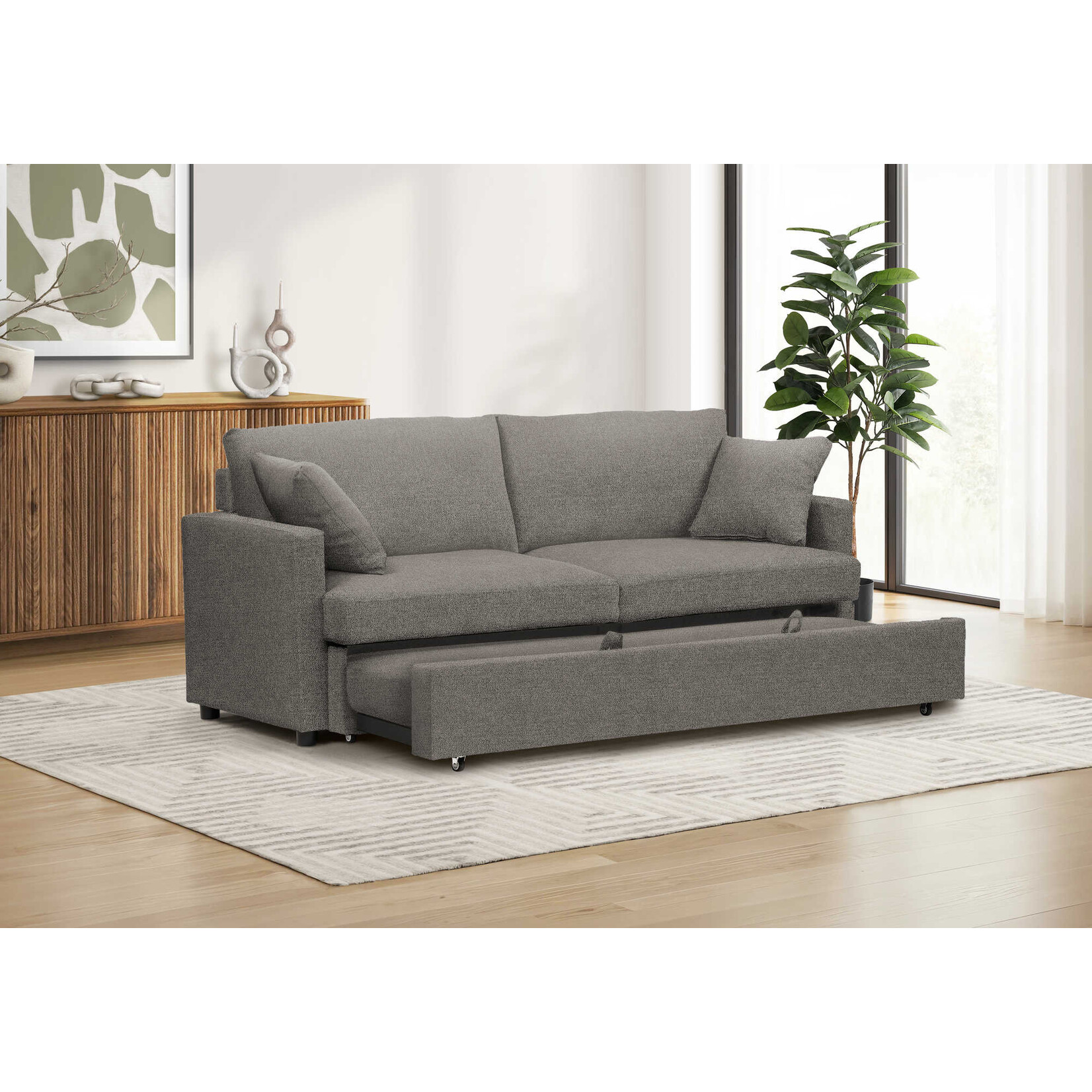 LUCY SLEEPER SOFA, BROWN (CENTAURI-16)