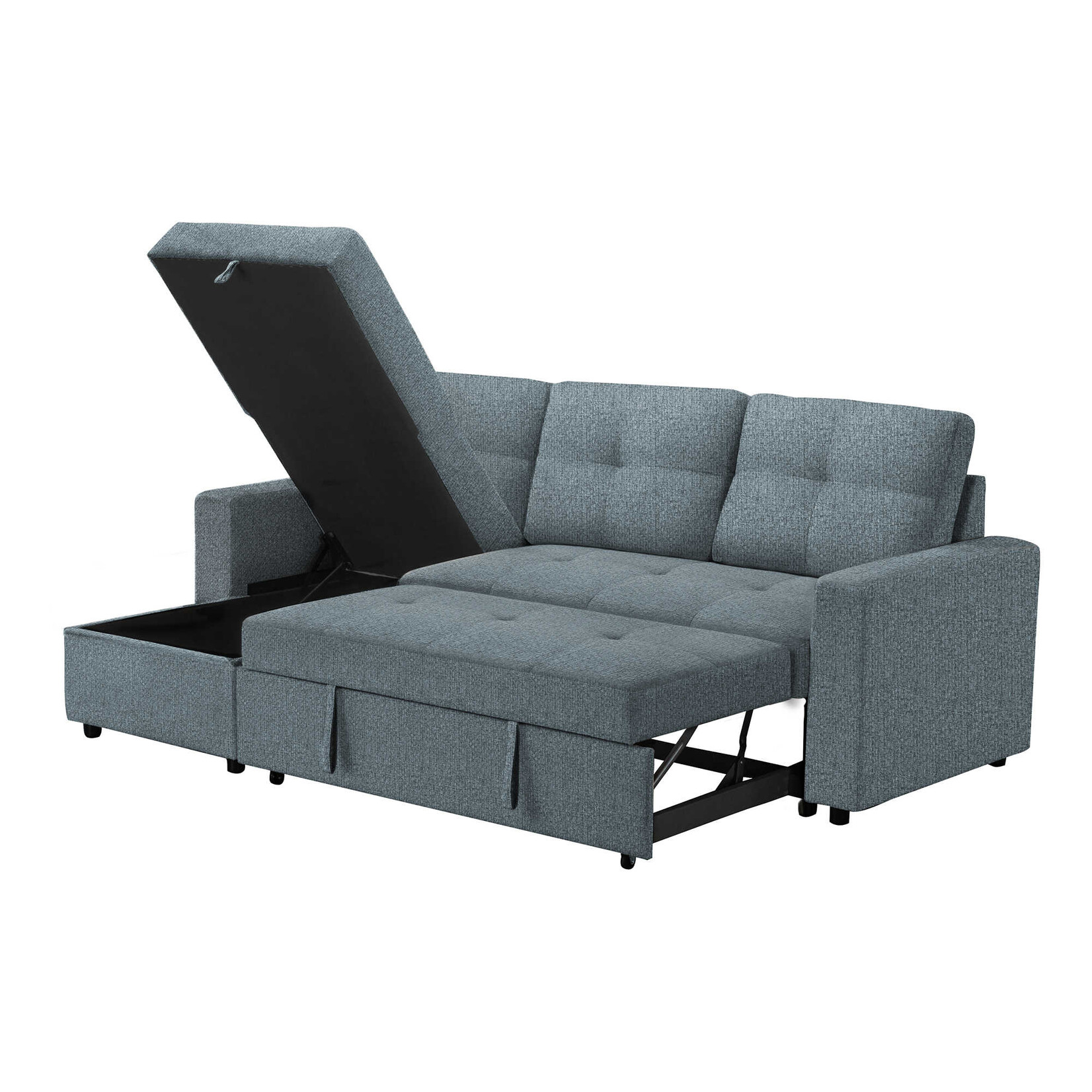 Angie Canapé Sectionnel Futon, Bleu