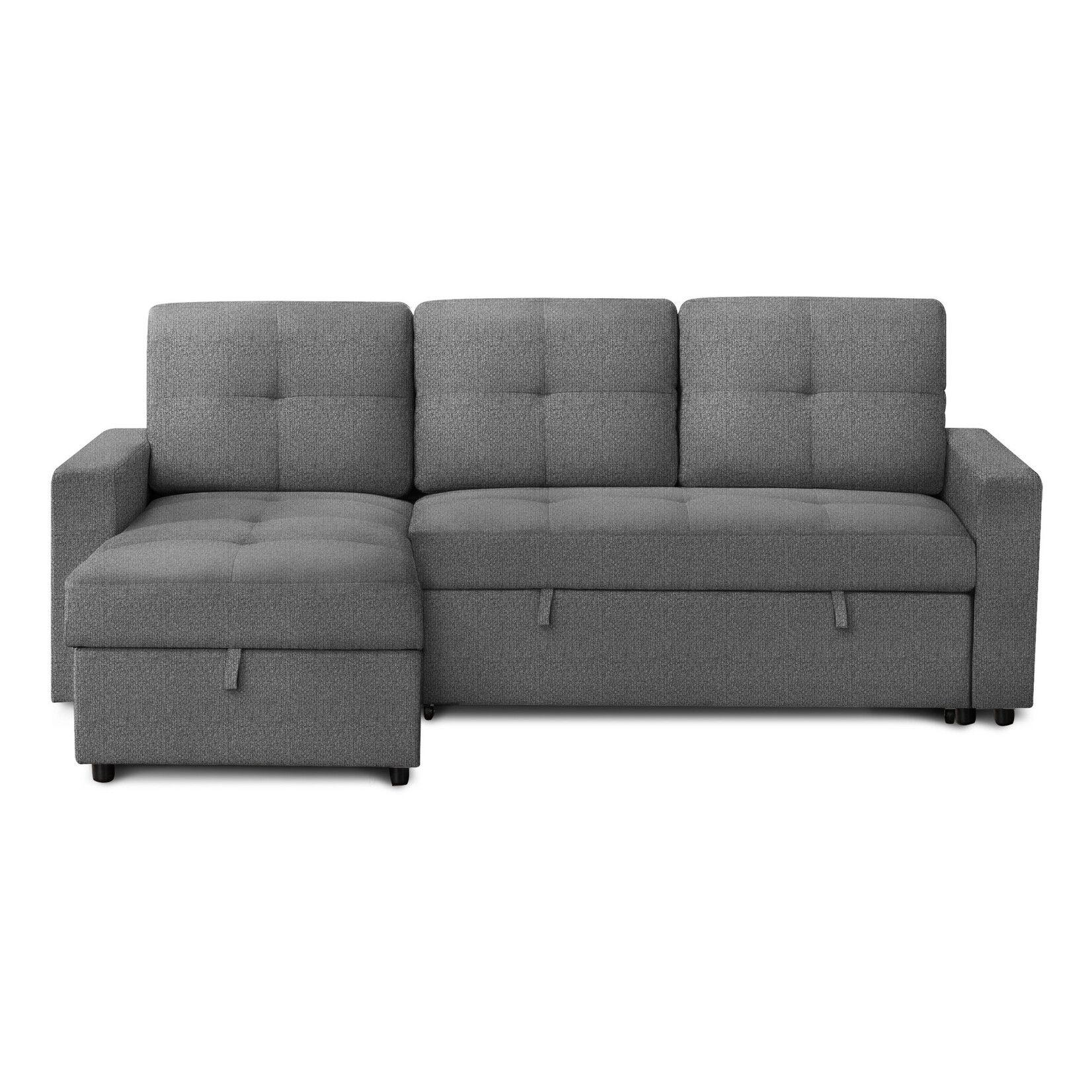 Angie Canapé Sectionnel Futon, Gris Foncé