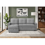 Angie Canapé Sectionnel Futon, Gris