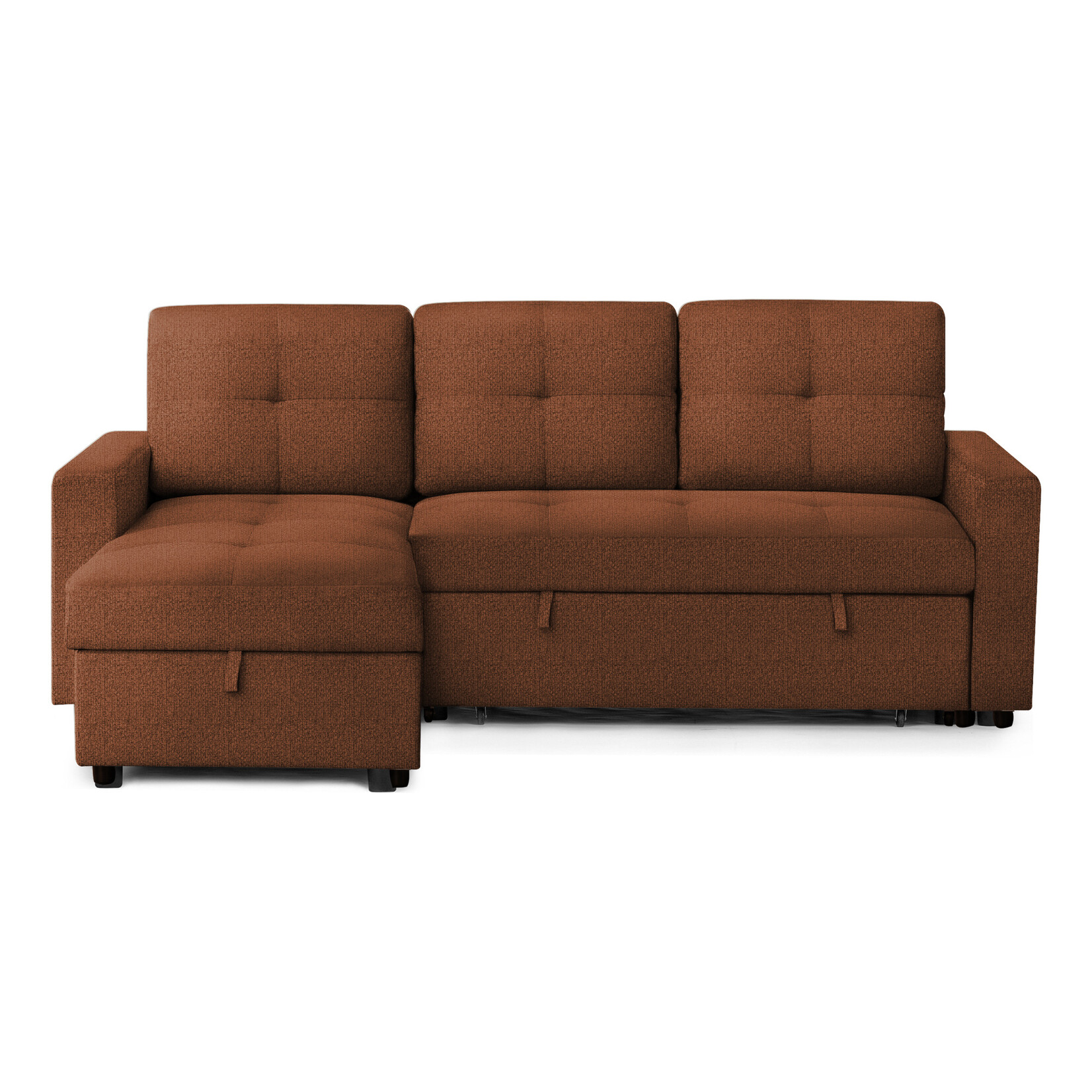 Angie Canapé Sectionnel Futon, Tissus Roux