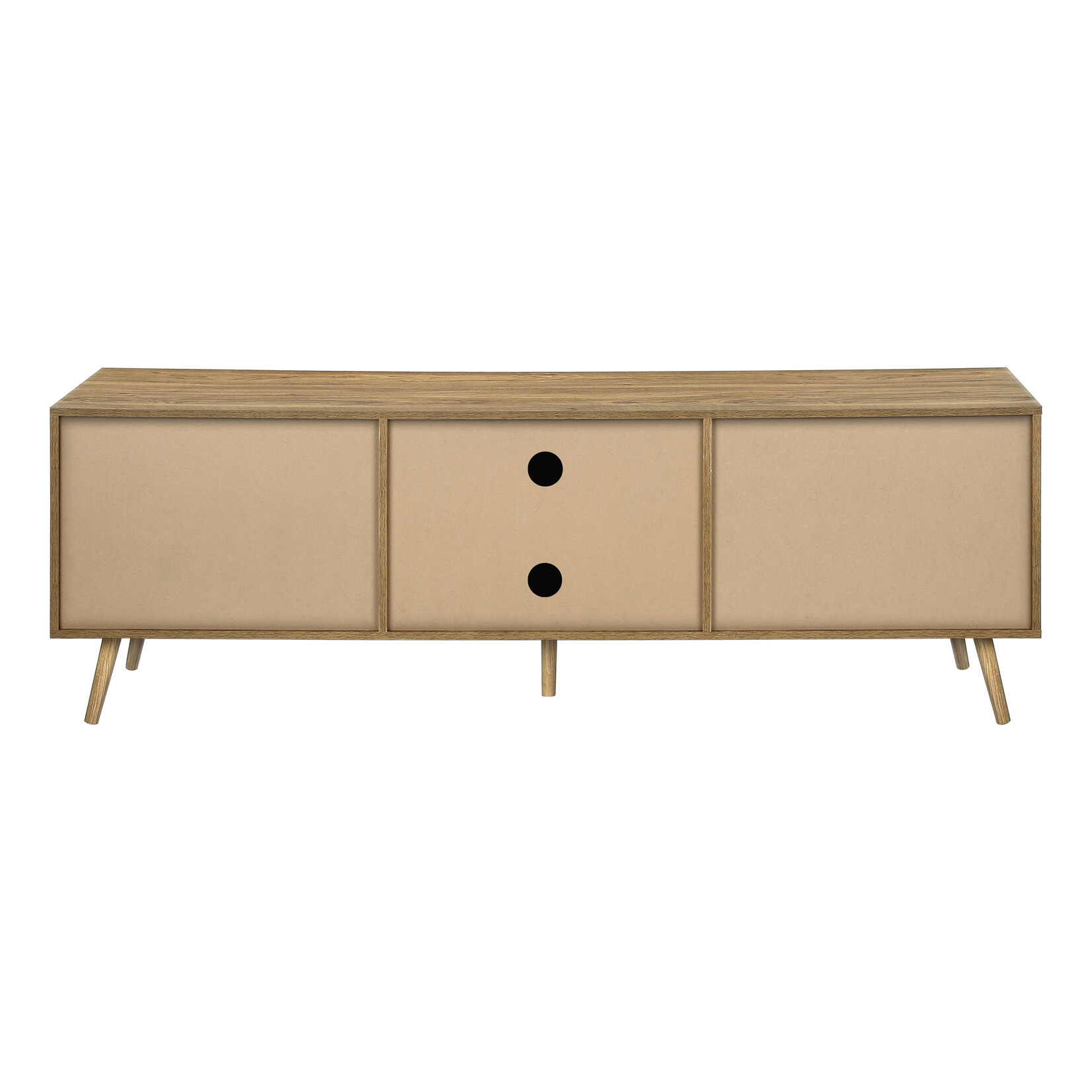 MEUBLE TV - 72"L / HERBIERS MARINS / NOYER PALE -3 PORTES