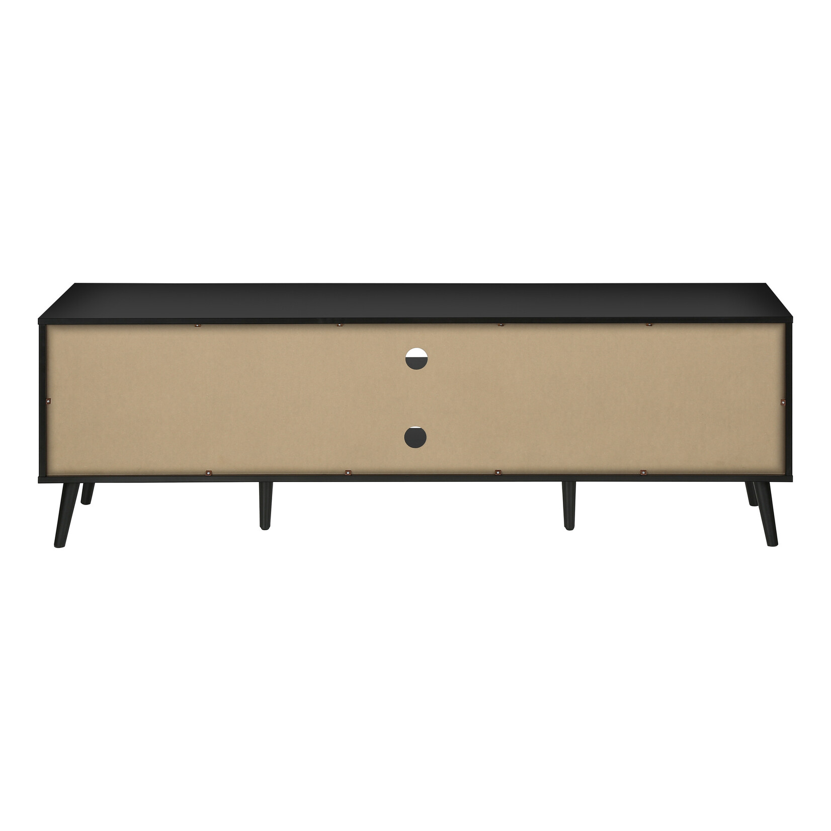 MEUBLE TV - 72"L / NOIR AVEC 2 PORTES SIMILI-BOIS