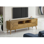 TV STAND - 72"L / WALNUT WITH STORAGE