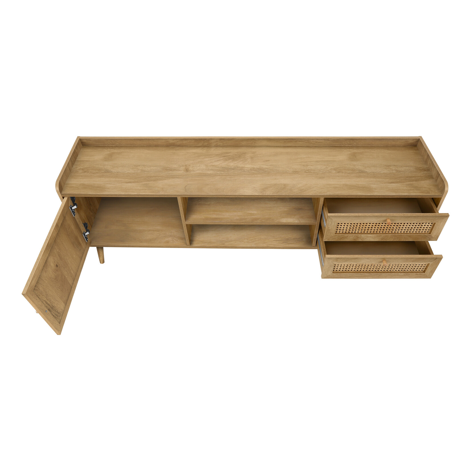 MEUBLE TV - 72"L / NOYER AVEC D'ENTREPOSAGE