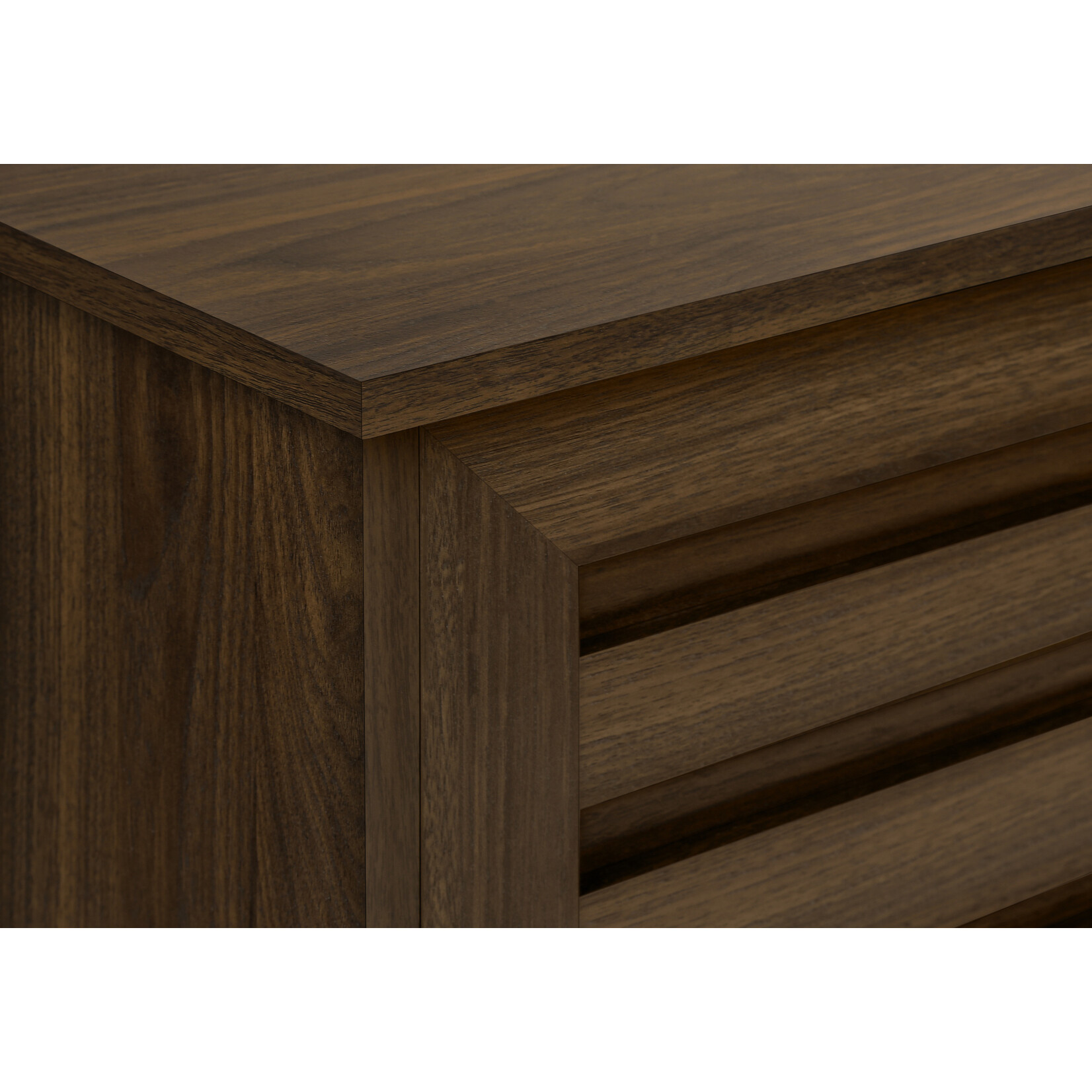 TV STAND - 72"L / BROWN WOOD-LOOK WITH 2 DOORS