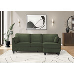 Sofa Lounger, Left or Right Facing, Ribbed Corduroy Olive Green