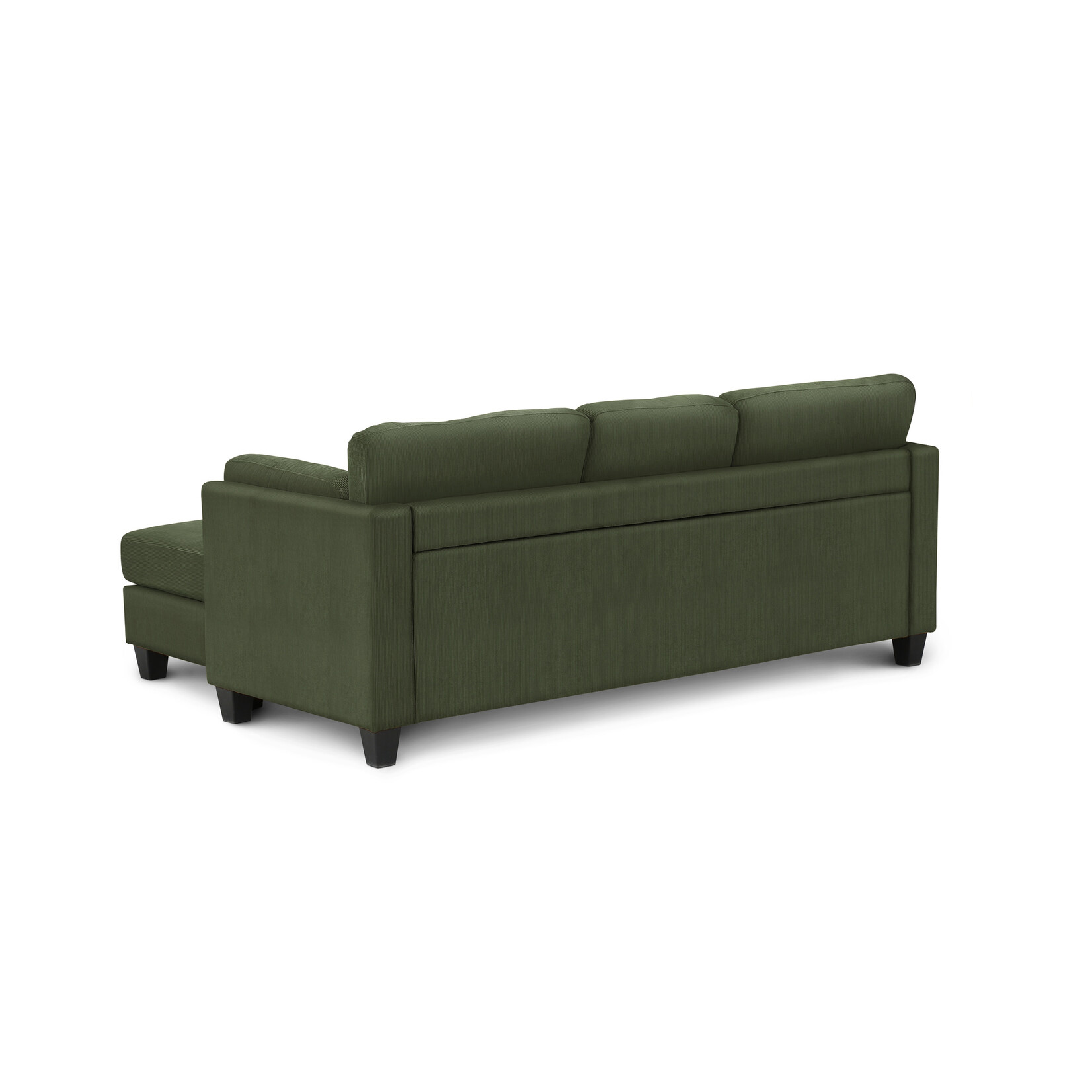 Sofa Lounger, Left or Right Facing, Ribbed Corduroy Olive Green