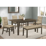 Dining Table with Extension, Grey Veneer