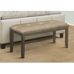 Bench 44inch Brown Fabric
