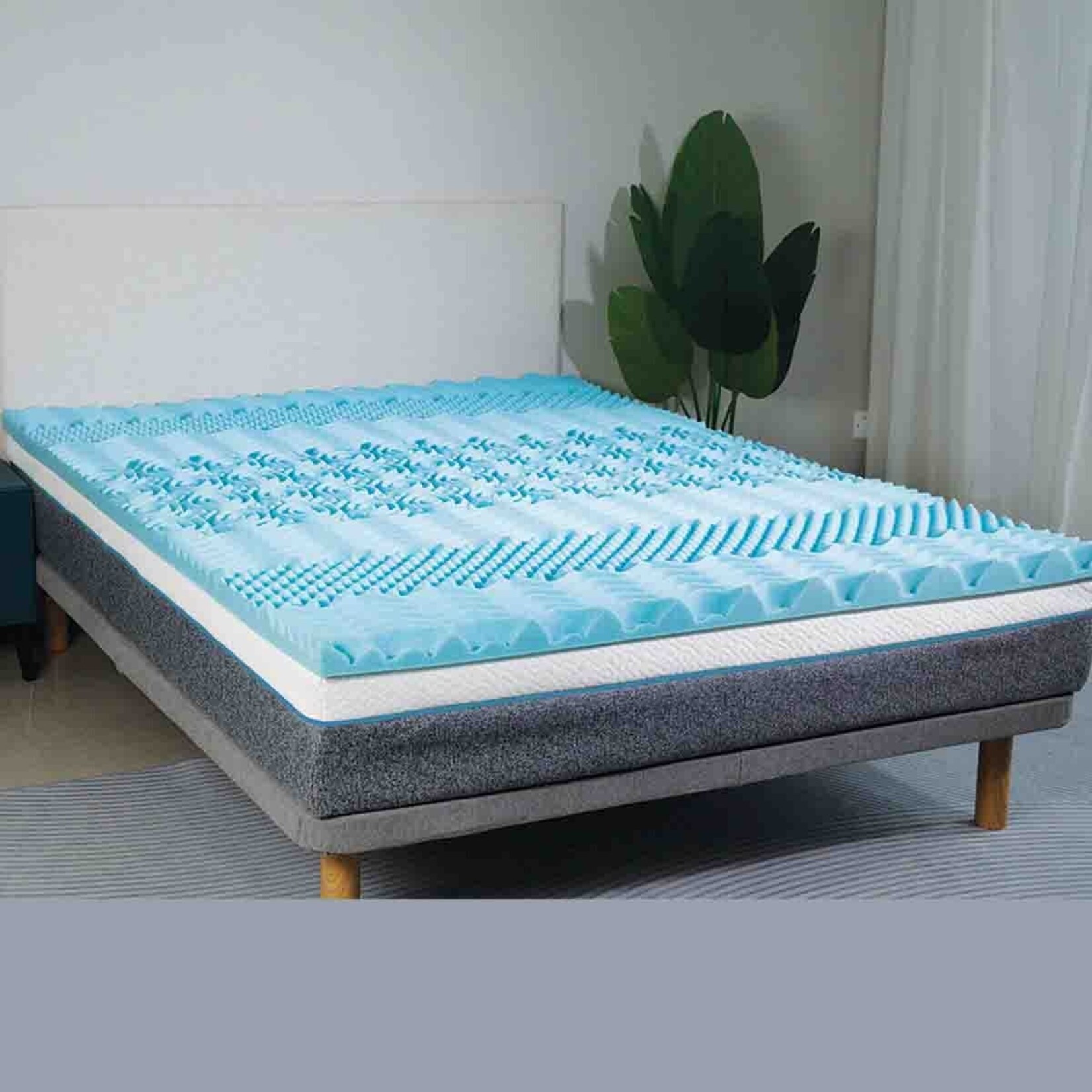 7-Zones Memory Foam Mattress Topper,